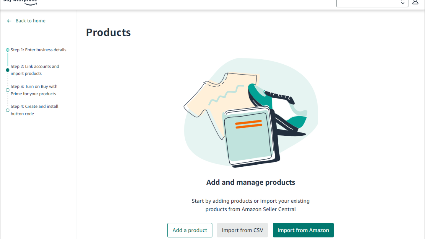 Set up Buy with Prime widget - Amazon Buy with Prime