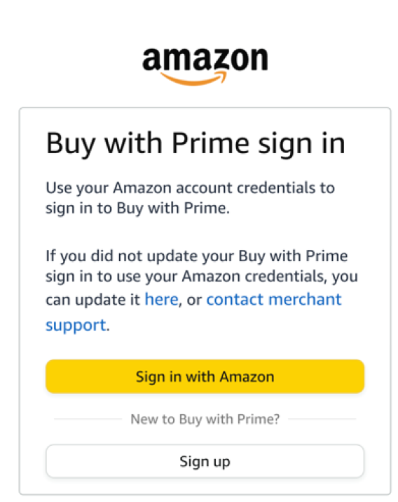 Manage your account - Amazon Buy with Prime