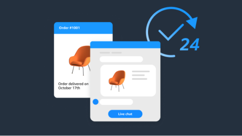 Mobile device showing an online chat