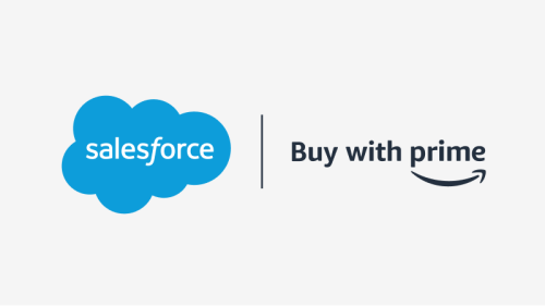 Salesforce and Buy with Prime logos