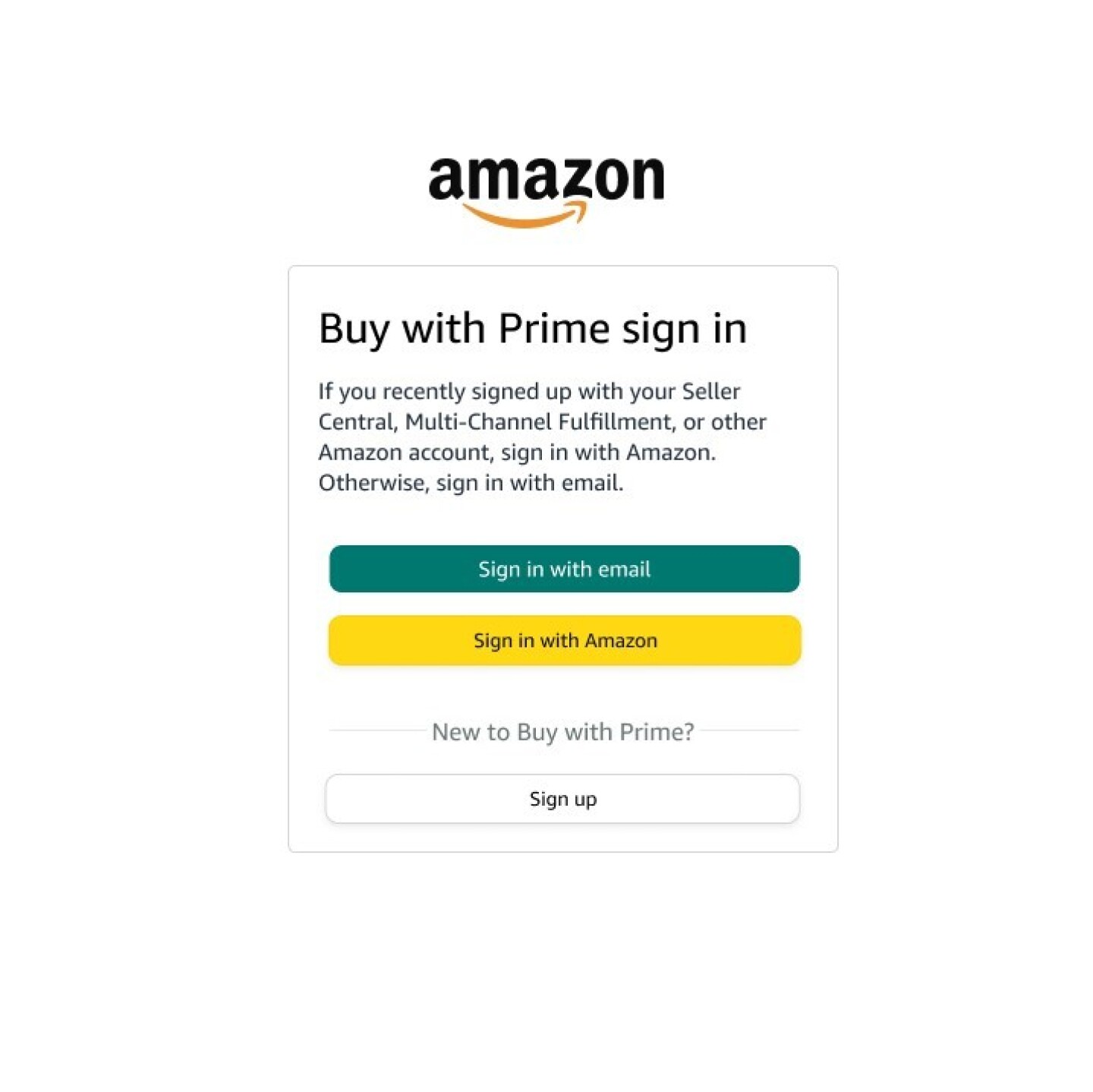Manage your account - Amazon Buy with Prime