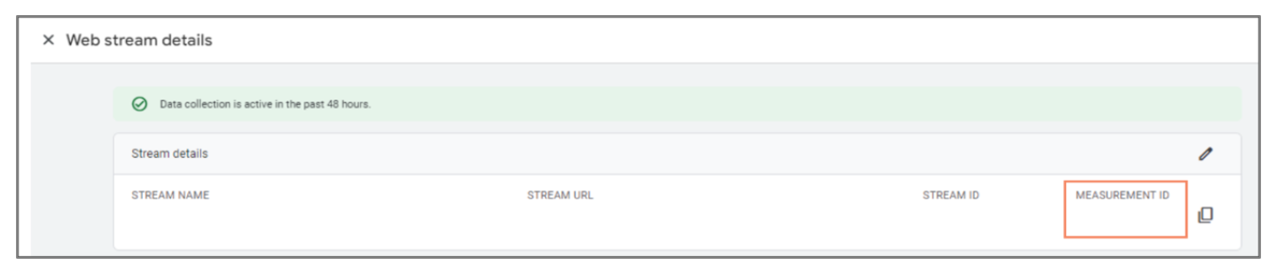 Copy your measurement ID.