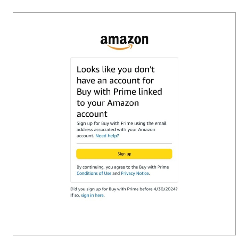 Manage your account - Amazon Buy with Prime